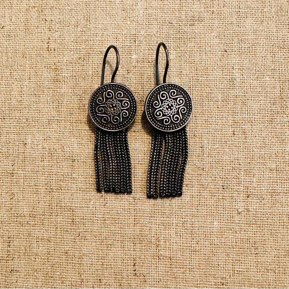 Vintage | Earrings | Turkish Dark Silver Earrings